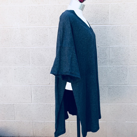 Free People oversized gray top - Picture 4 of 6